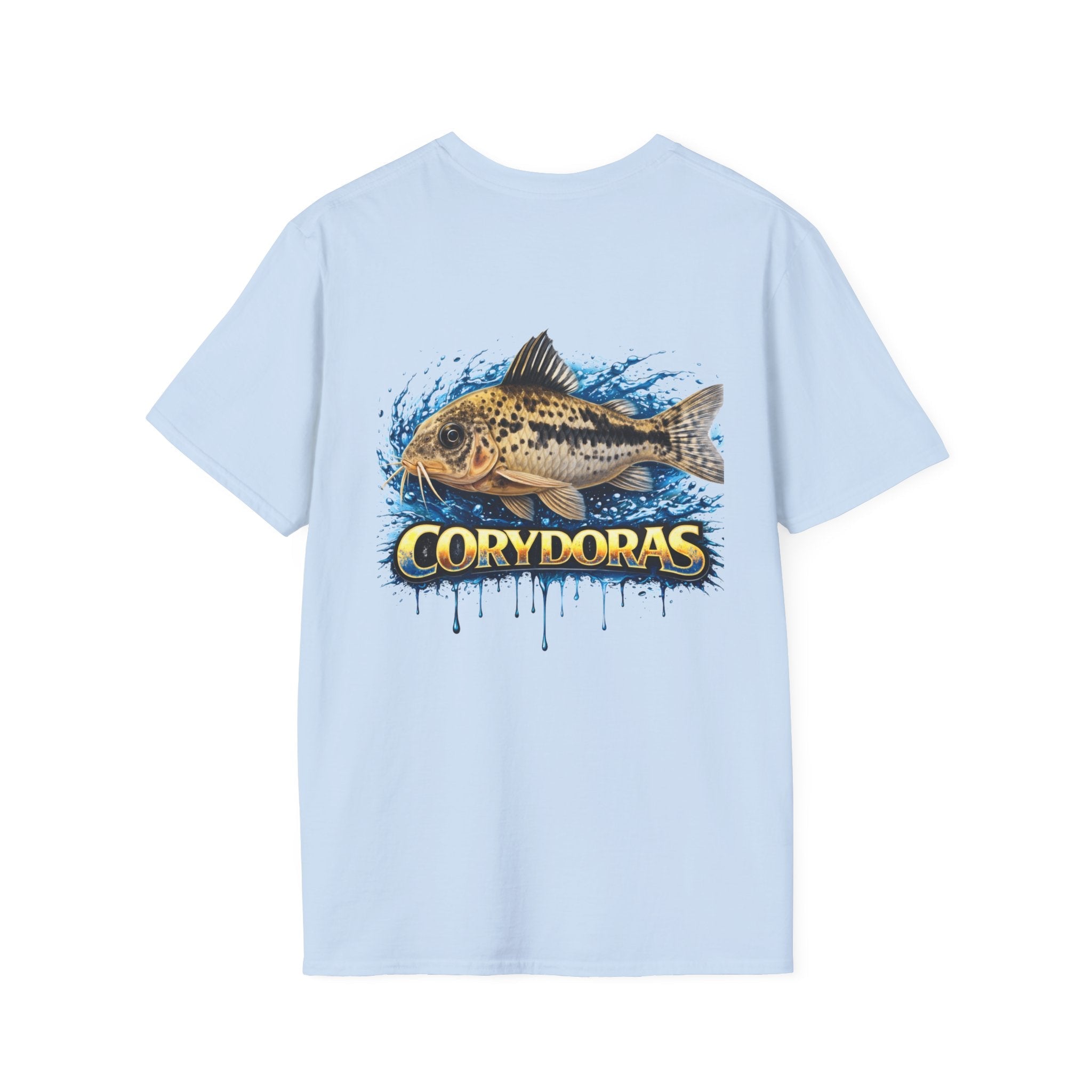 Corydoras Fish T-Shirt — Aquarium Catfish Tee with Splash Graphic