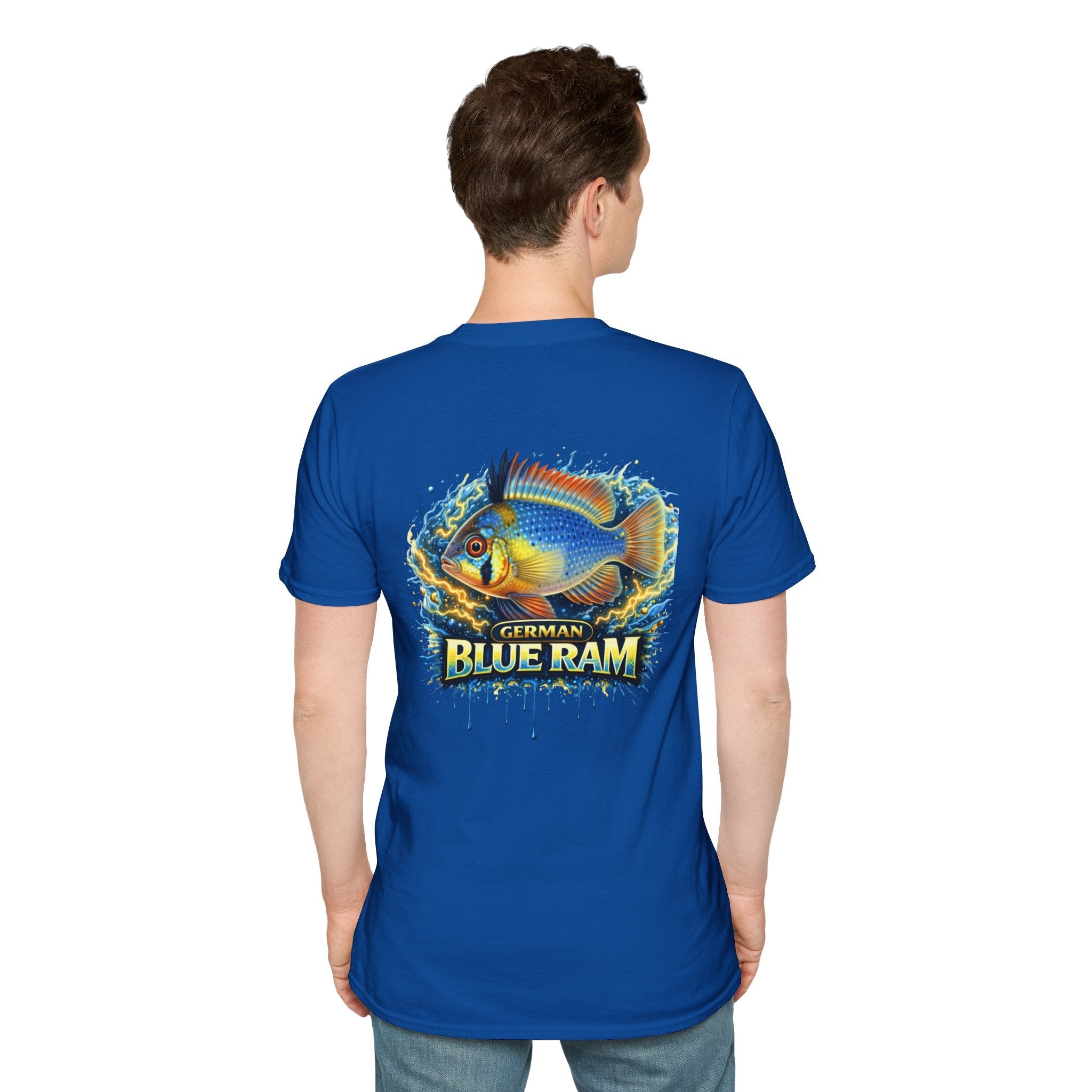 German Blue Ram Fish T-Shirt — Colorful Aquarium Cichlid Tee