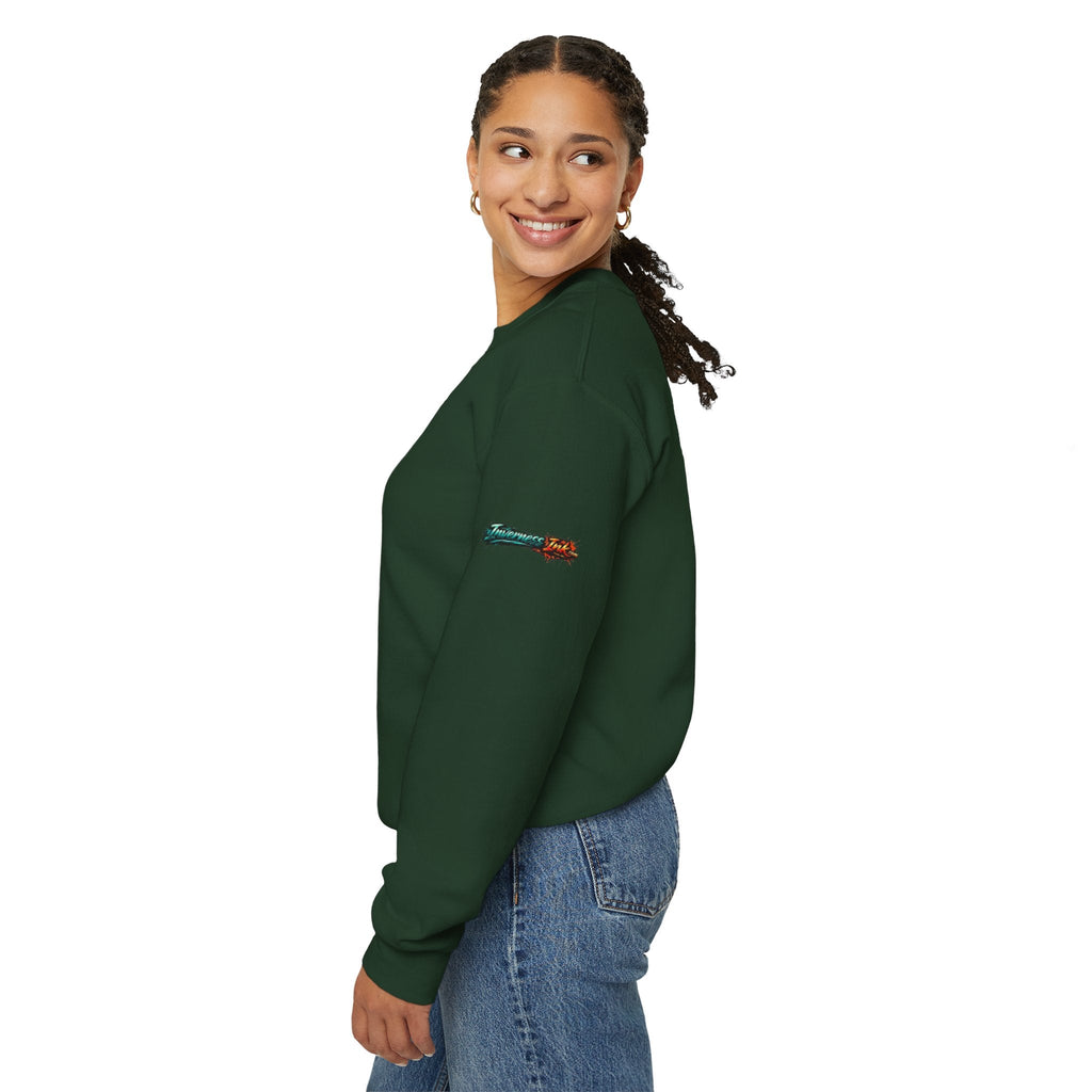 Angelfish Crewneck Sweatshirt — Blue Tropical Fish Graphic