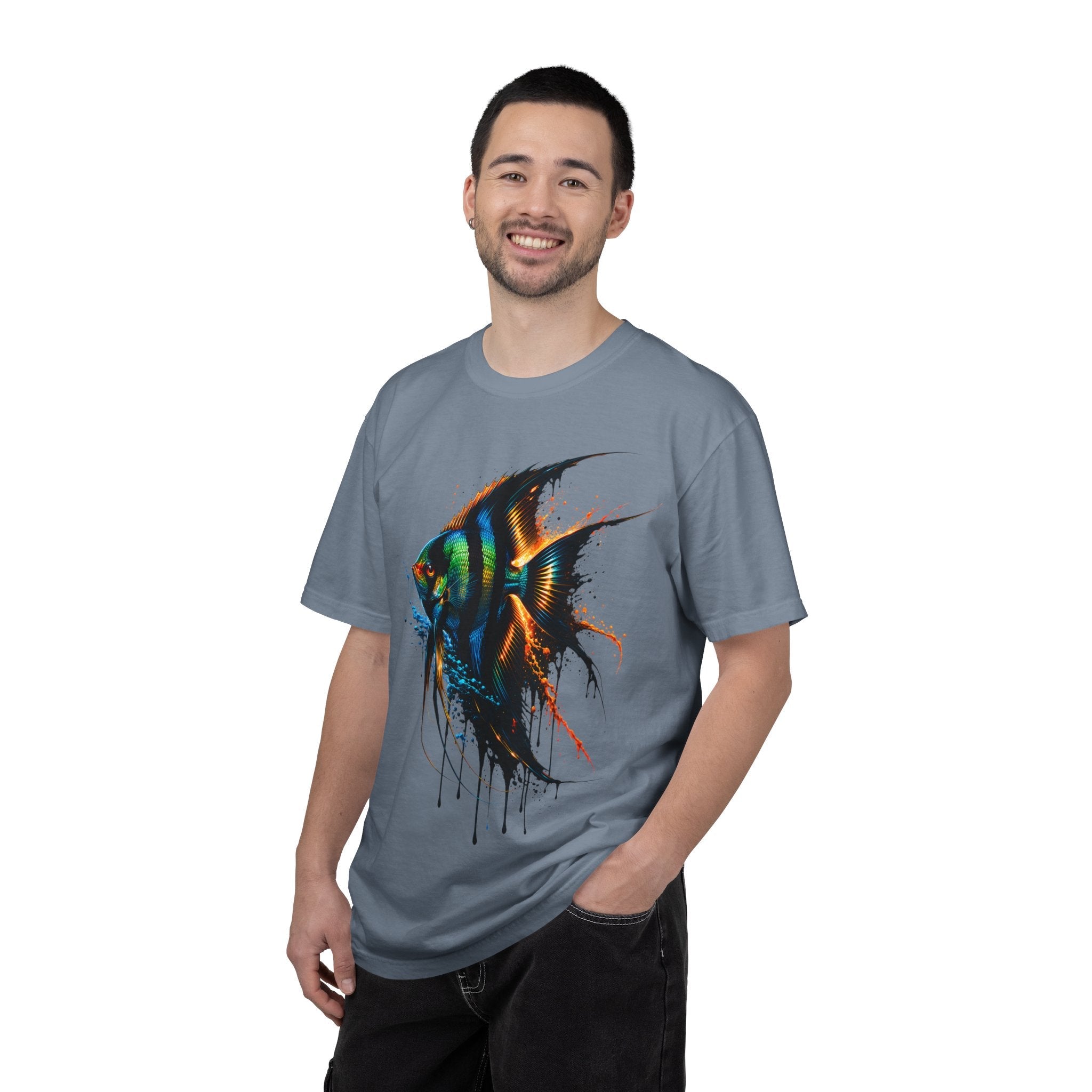 Vibrant Drip Angelfish Graphic Tee