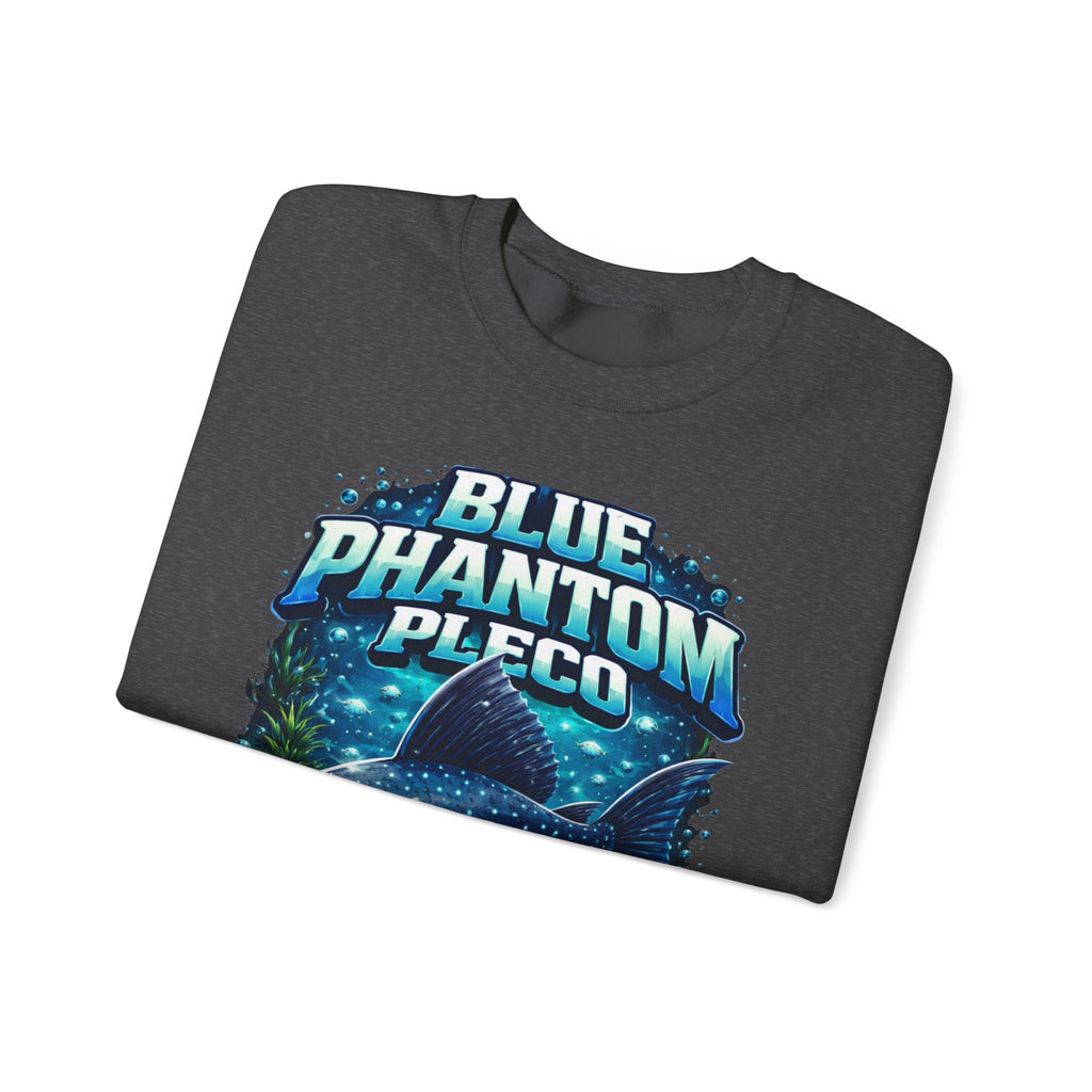 Blue Phantom Pleco Crewneck Sweatshirt – Aquatic Fish Graphic Pullover