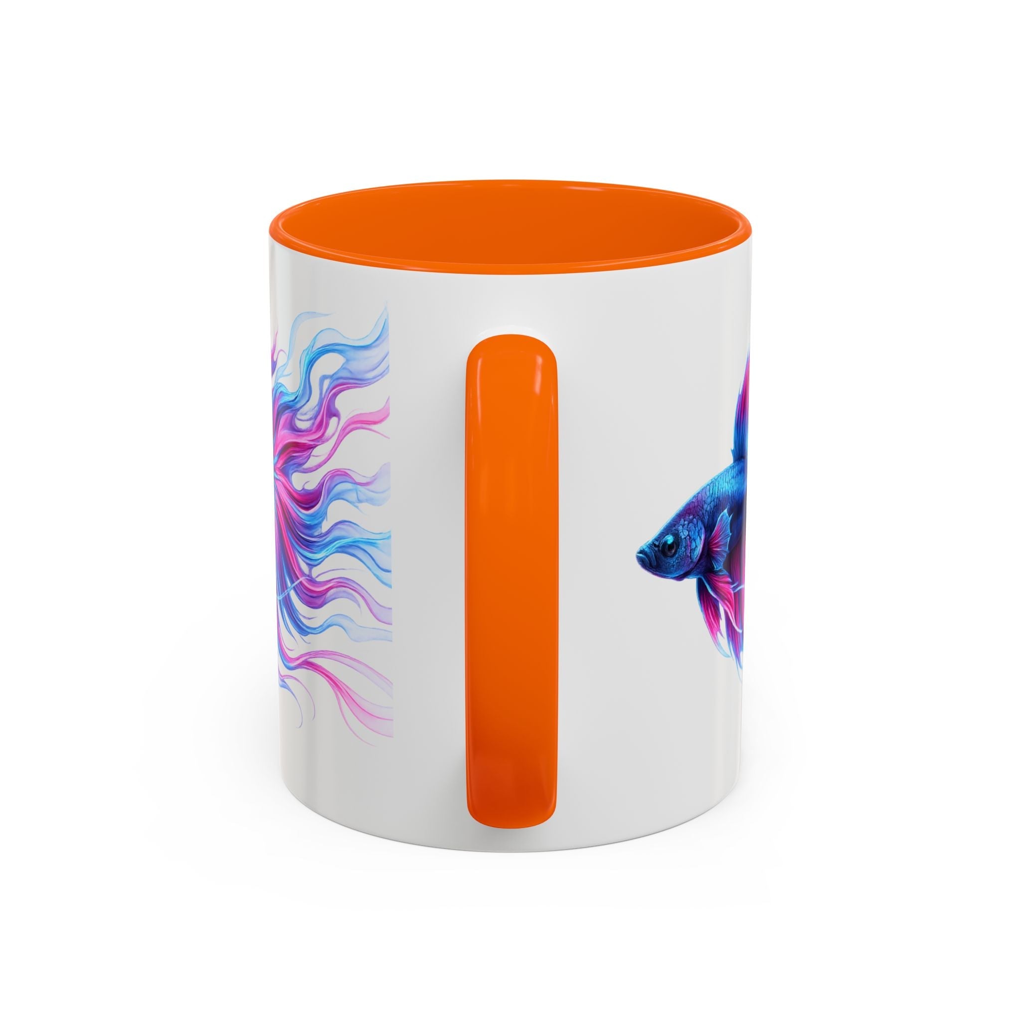 Betta Fish Accent Coffee Mug — Vibrant Neon Betta Design (11/15 oz)