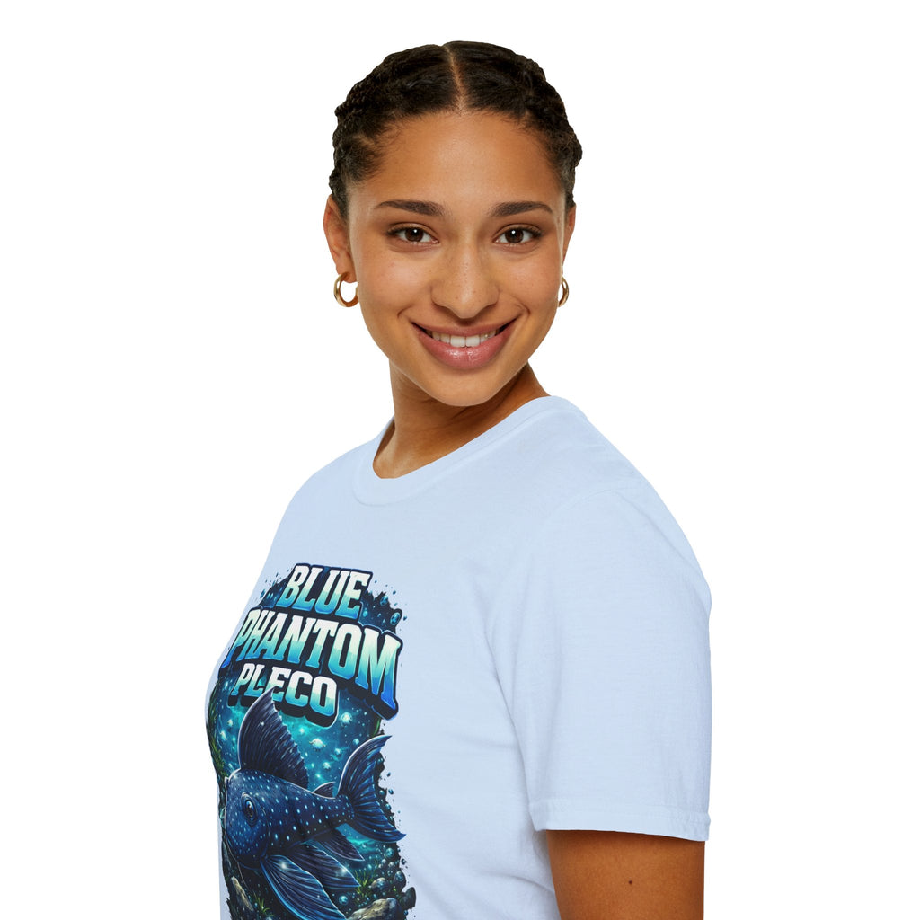 Blue Phantom Pleco T-Shirt — Graphic Aquarium Fish Tee