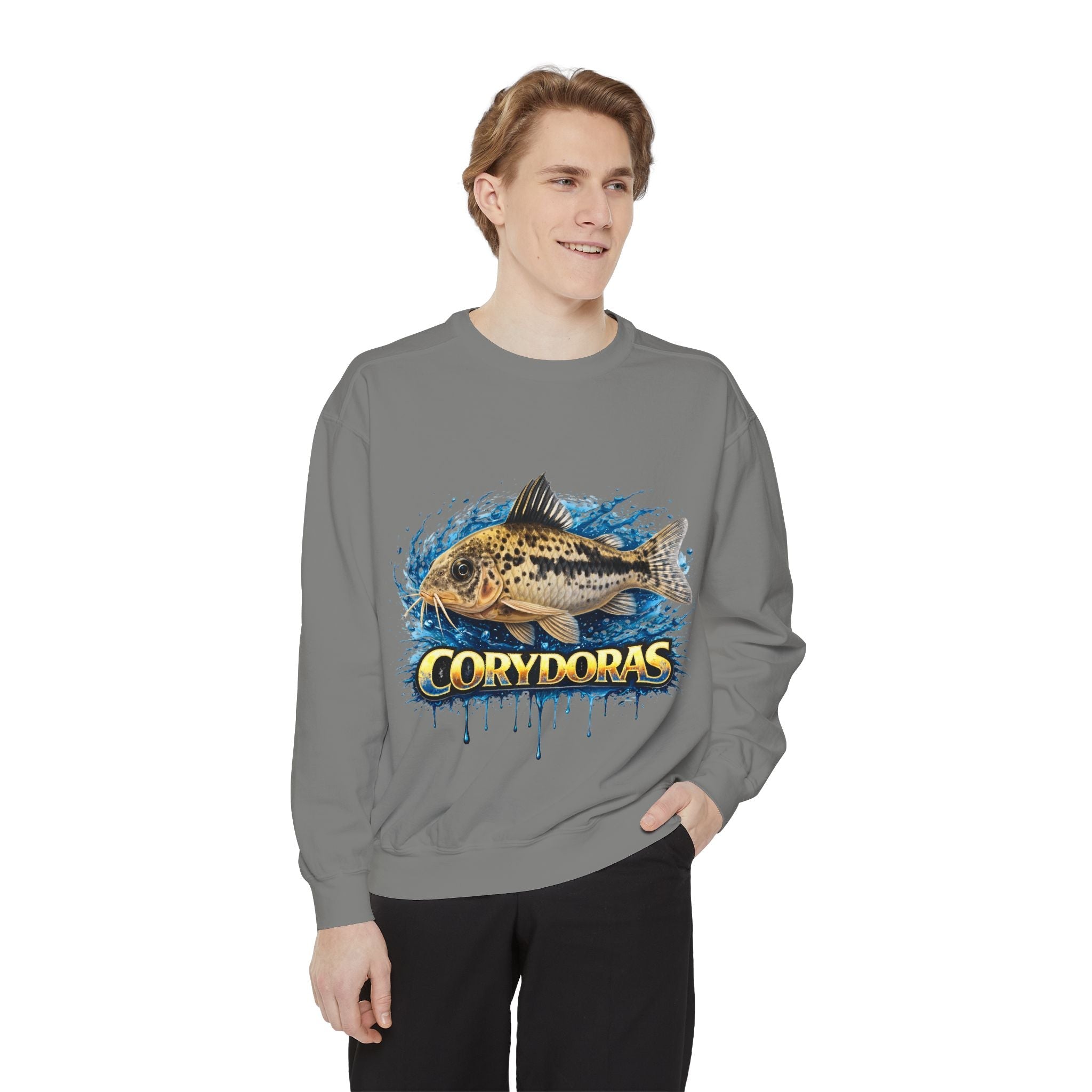 Corydoras Fish Sweatshirt — Aquatic Aquarium Catfish Graphic Crewneck