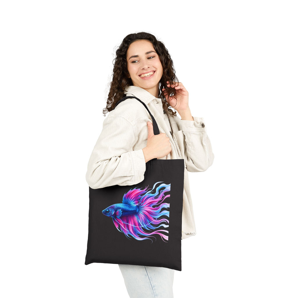 Electric Paint Betta Canvas Tote Bag