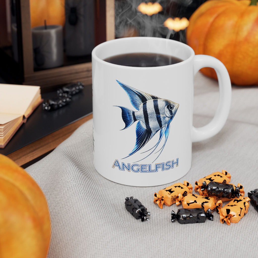 Early Tides. The Angelfish Collector's Coffee Cup. Ceramic Coffee Cup (11oz, 15oz)