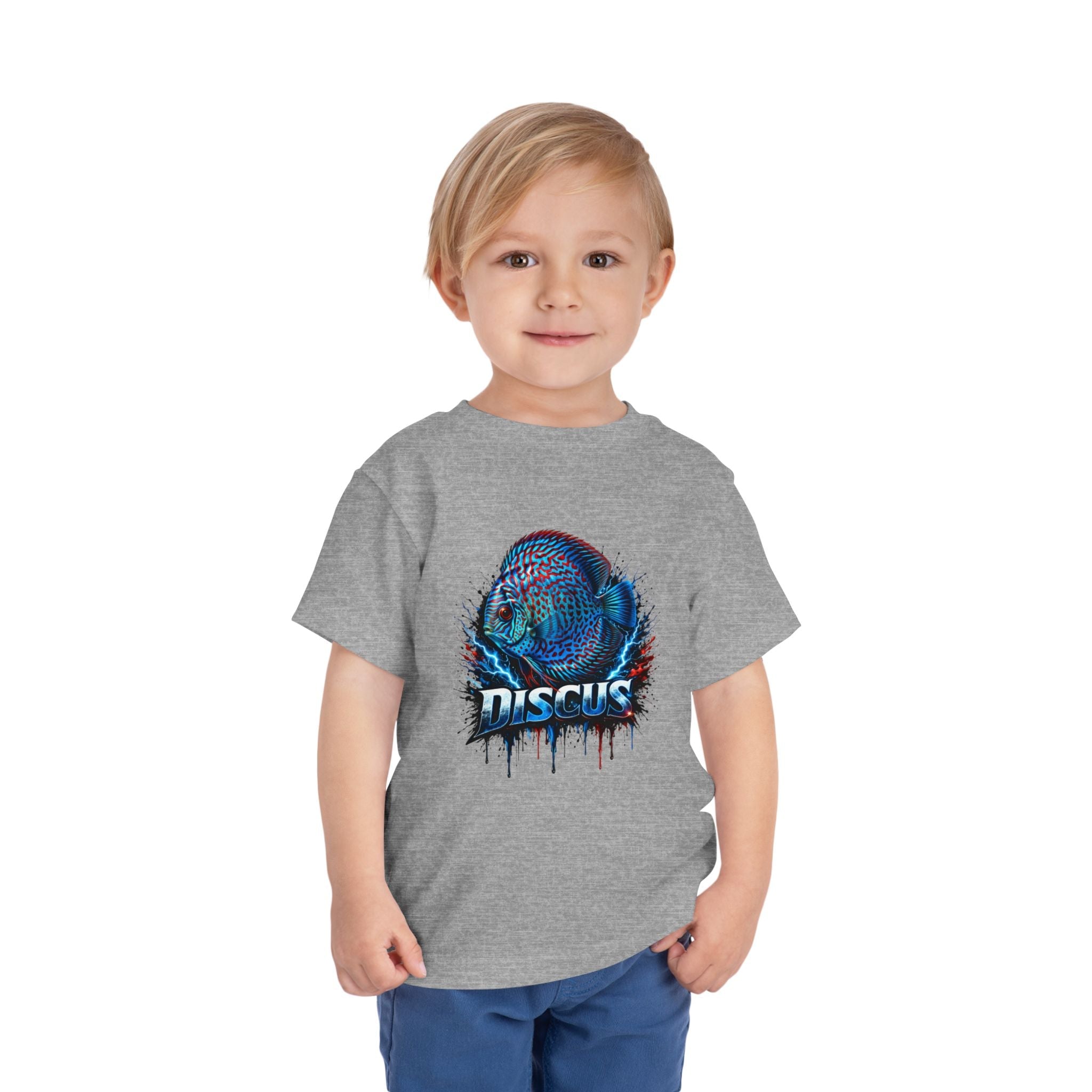 Toddler Tee - Colorful Discus Fish Graphic "Discus"