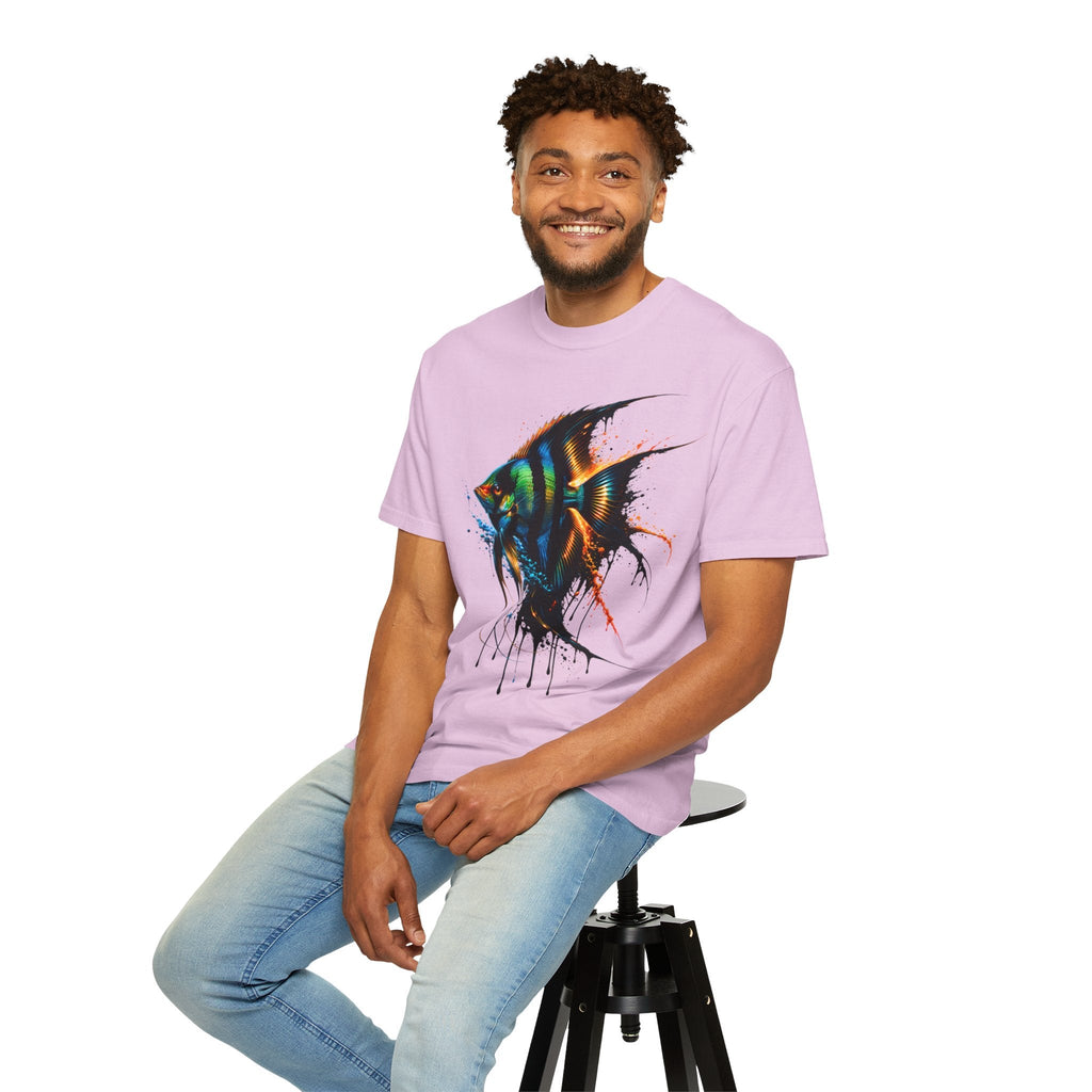 Vibrant Drip Angelfish Graphic Tee
