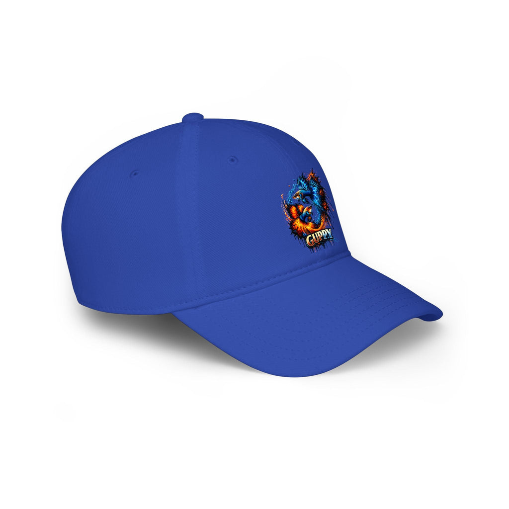 Low Profile Cap — Colorful Grunge Fish 'Guppy' Embroidered Hat