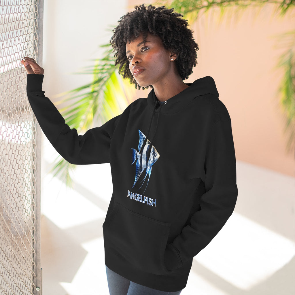 Angelfish Graphic Hoodie — Blue Aquarium Fish Pullover