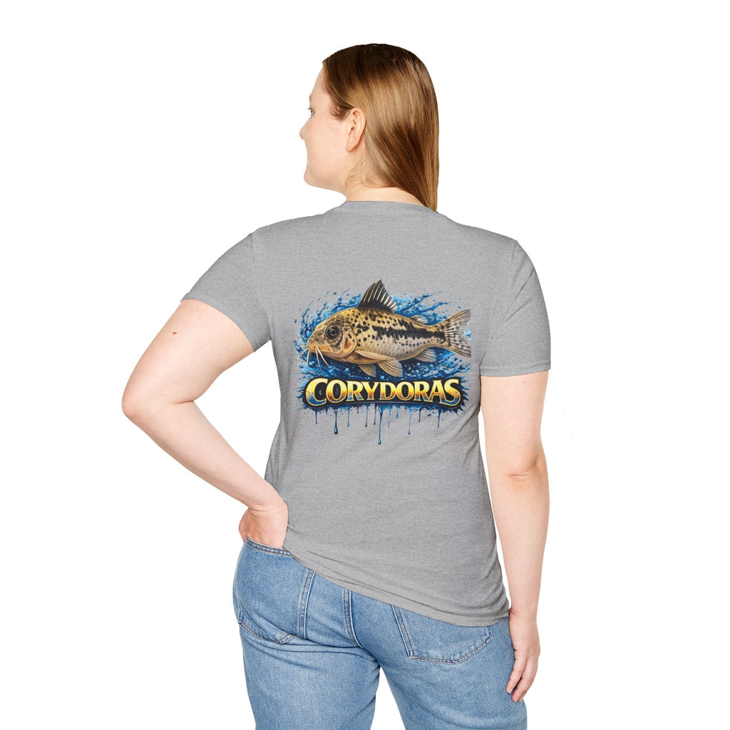 Corydoras Fish T-Shirt — Aquarium Catfish Tee with Splash Graphic