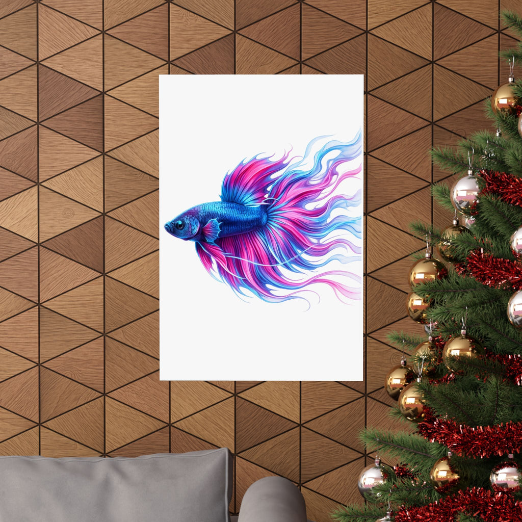 Electric Paint Betta Art Poster