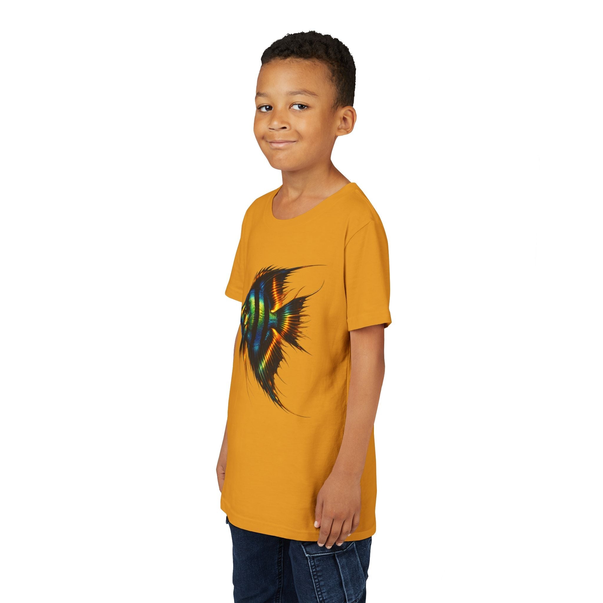 Angelfish Youth Tee – Colorful Aquarium Fish Graphic Shirt for Kids