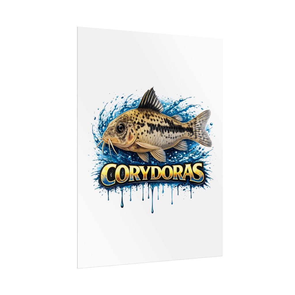 Corydoras Aquarium Fish Poster — Rolled Decorative Wall Art for Fishkeepers