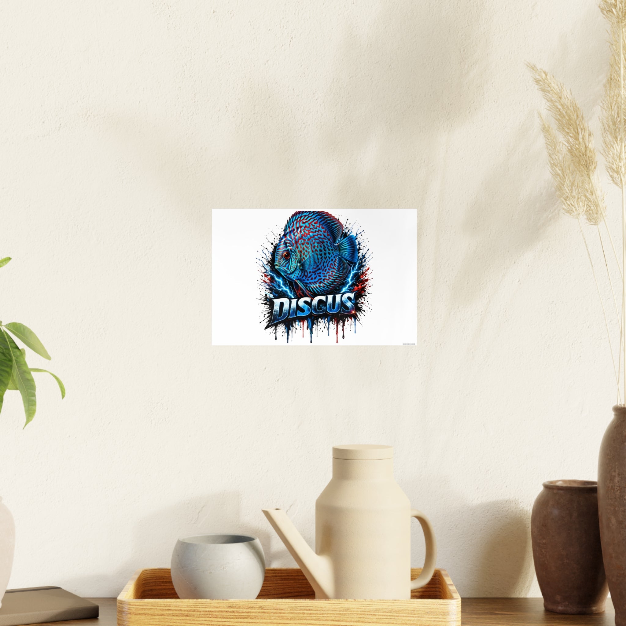 Discus Fish Art Poster — Vibrant Aquarium Wall Print