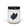 9oz Scented Soy Candle — Blue Neon Fish Art (Aquatic Drip Design) L-185