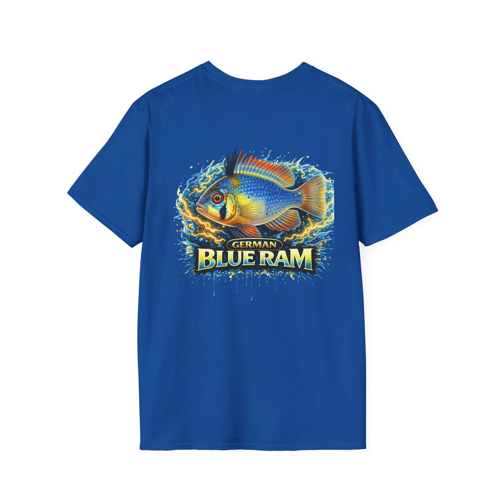 German Blue Ram Fish T-Shirt — Colorful Aquarium Cichlid Tee