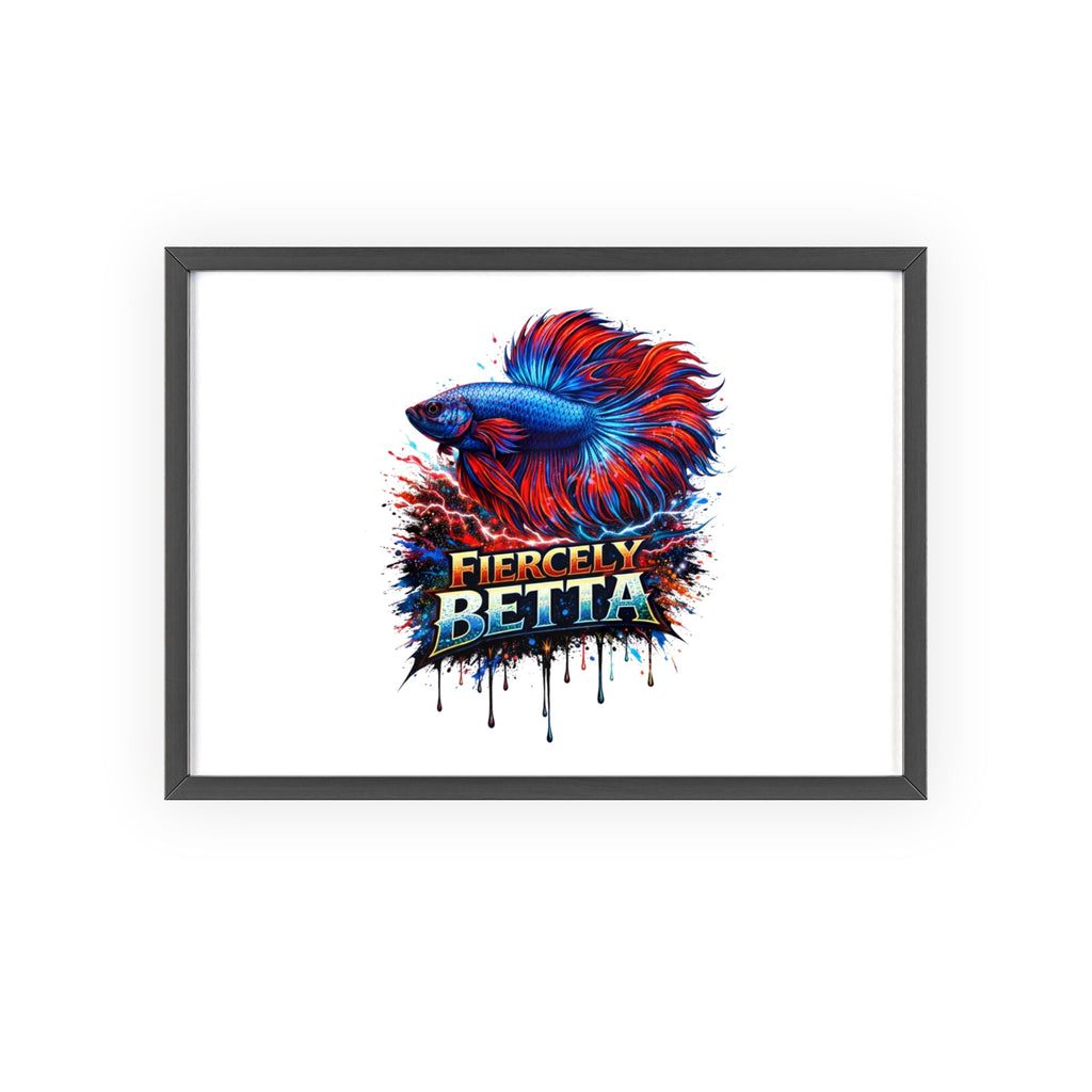 Fiercely Betta Framed Poster — Colorful Betta Fish Wall Art
