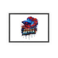 Fiercely Betta Framed Poster — Colorful Betta Fish Wall Art