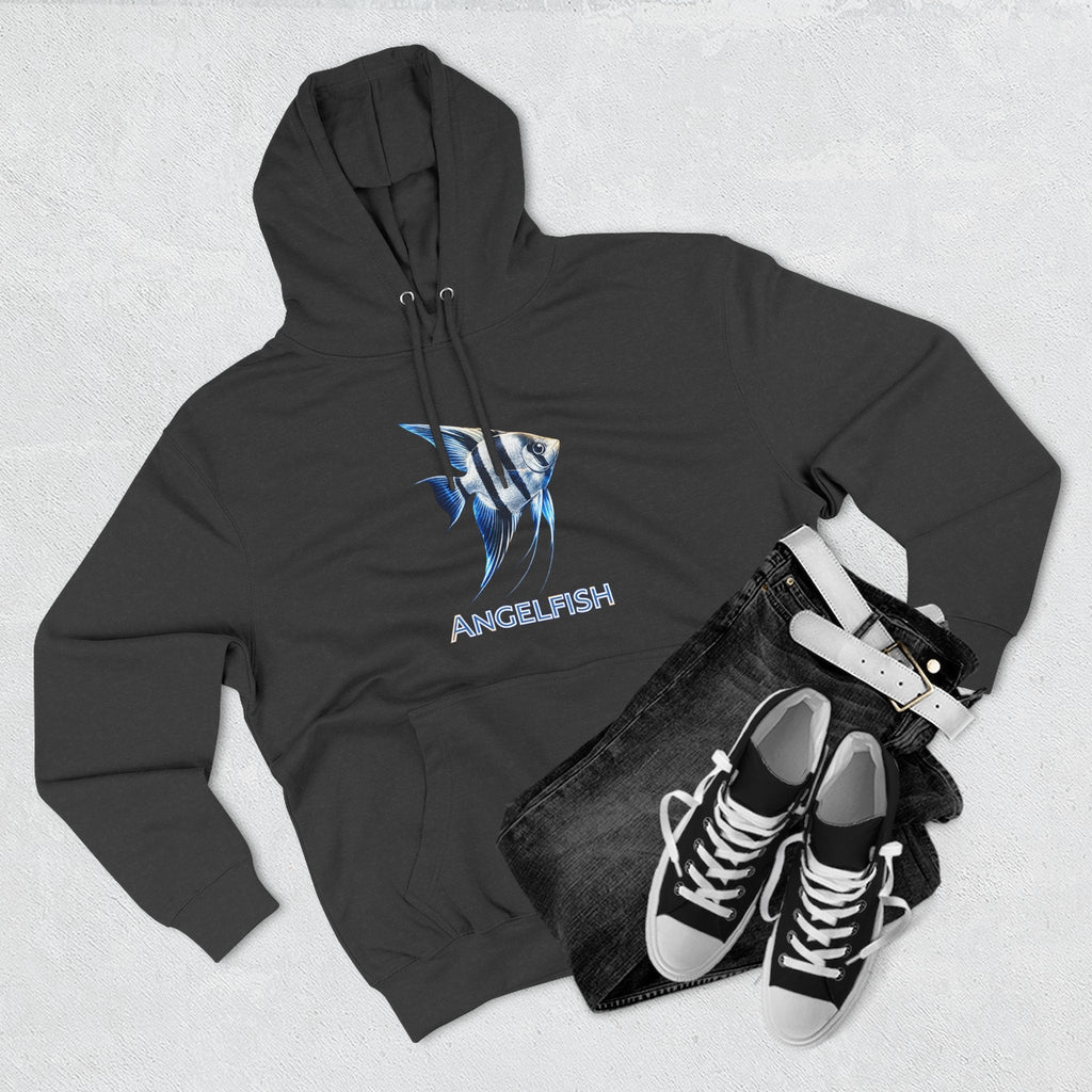 Angelfish Graphic Hoodie — Blue Aquarium Fish Pullover