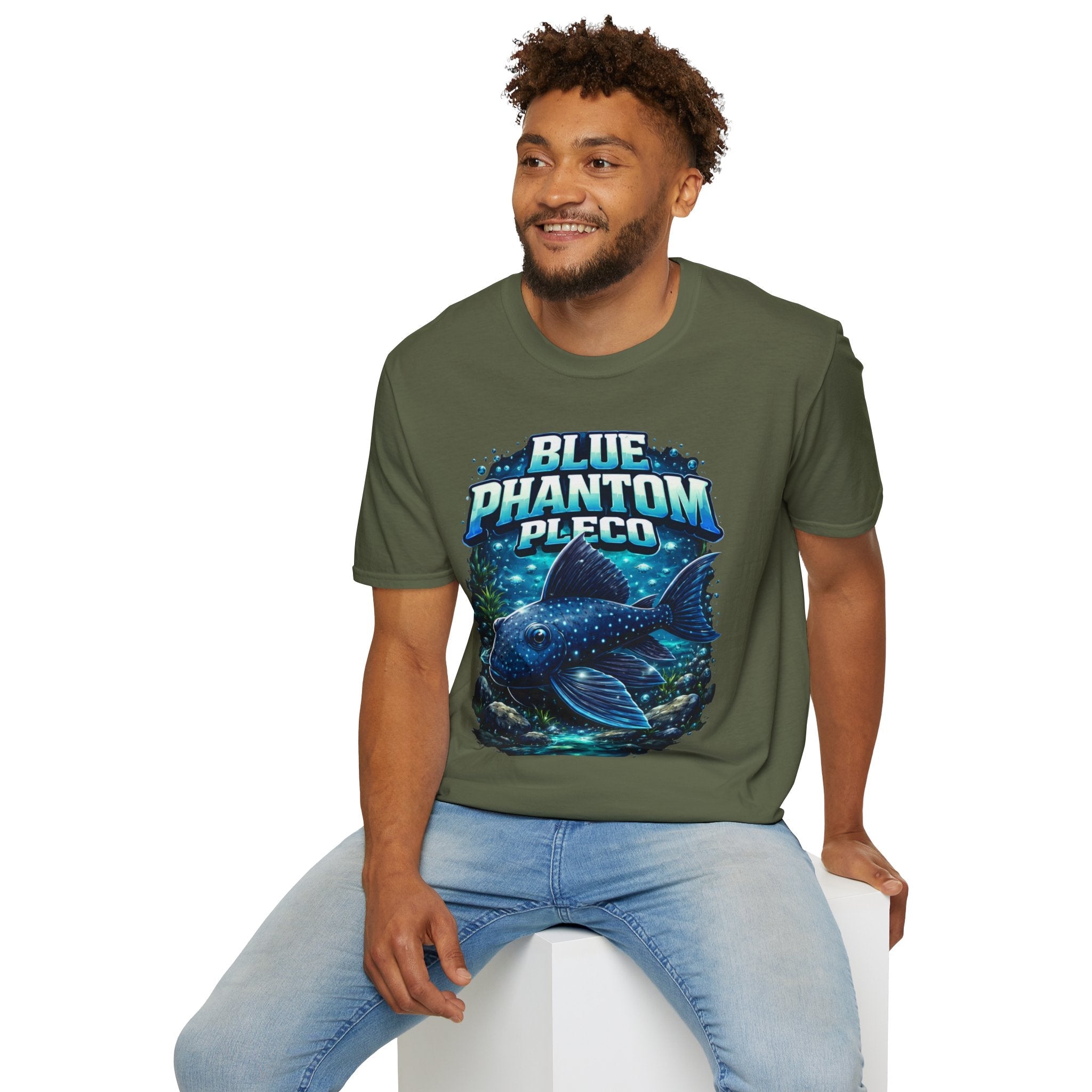 Blue Phantom Pleco T-Shirt — Graphic Aquarium Fish Tee