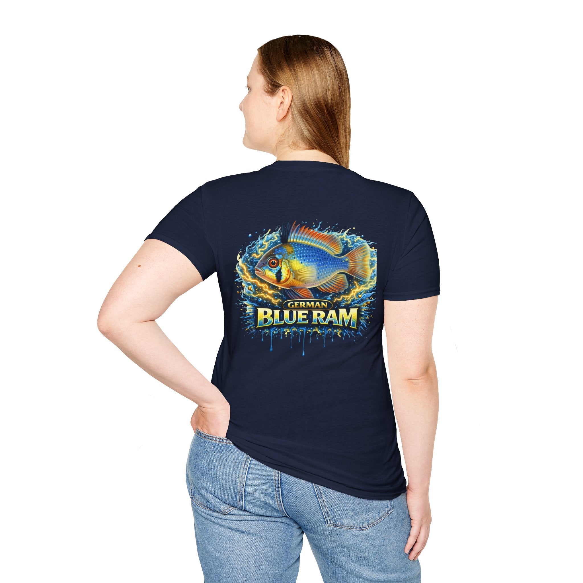 German Blue Ram Fish T-Shirt — Colorful Aquarium Cichlid Tee