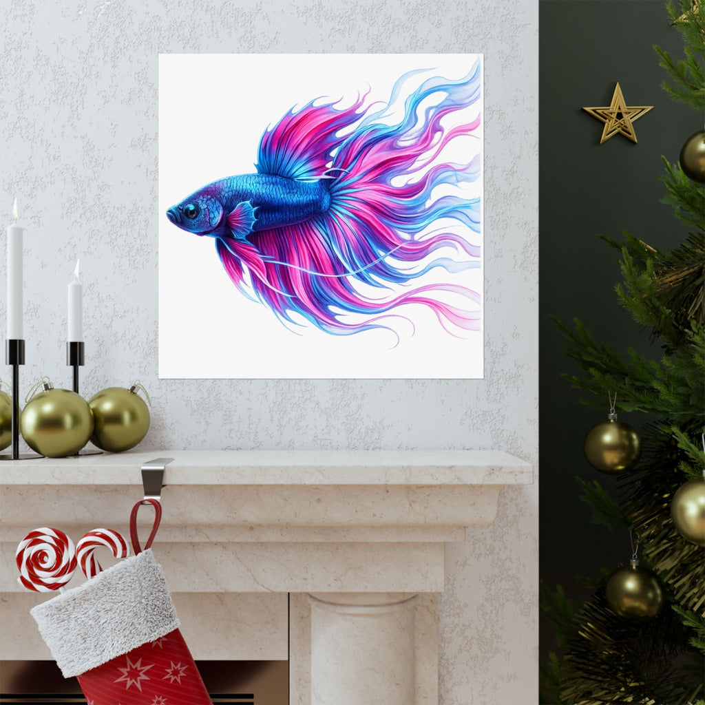Electric Paint Betta Art Poster