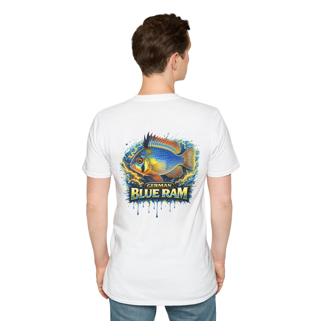 German Blue Ram Fish T-Shirt — Colorful Aquarium Cichlid Tee
