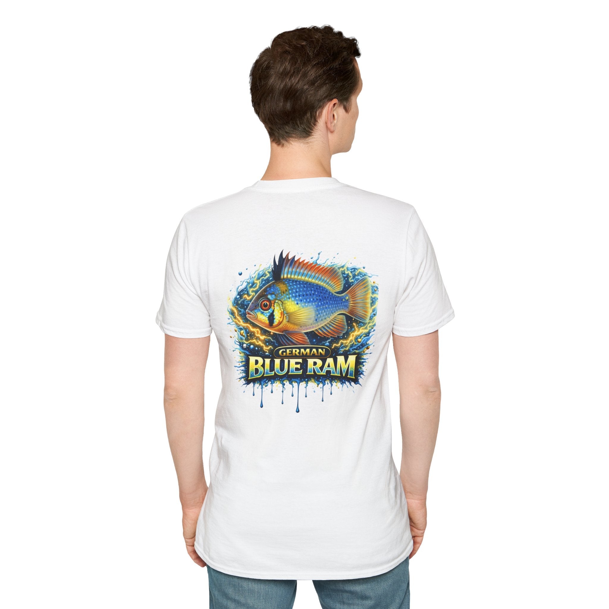 German Blue Ram Fish T-Shirt — Colorful Aquarium Cichlid Tee