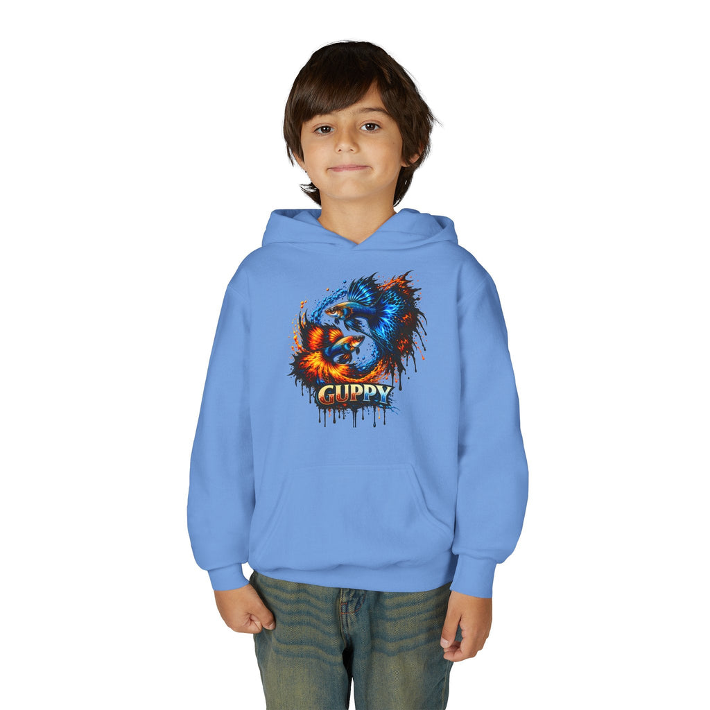 Fire & Ice Guppy – Kids "Neon Flare" Fleece Hoodie