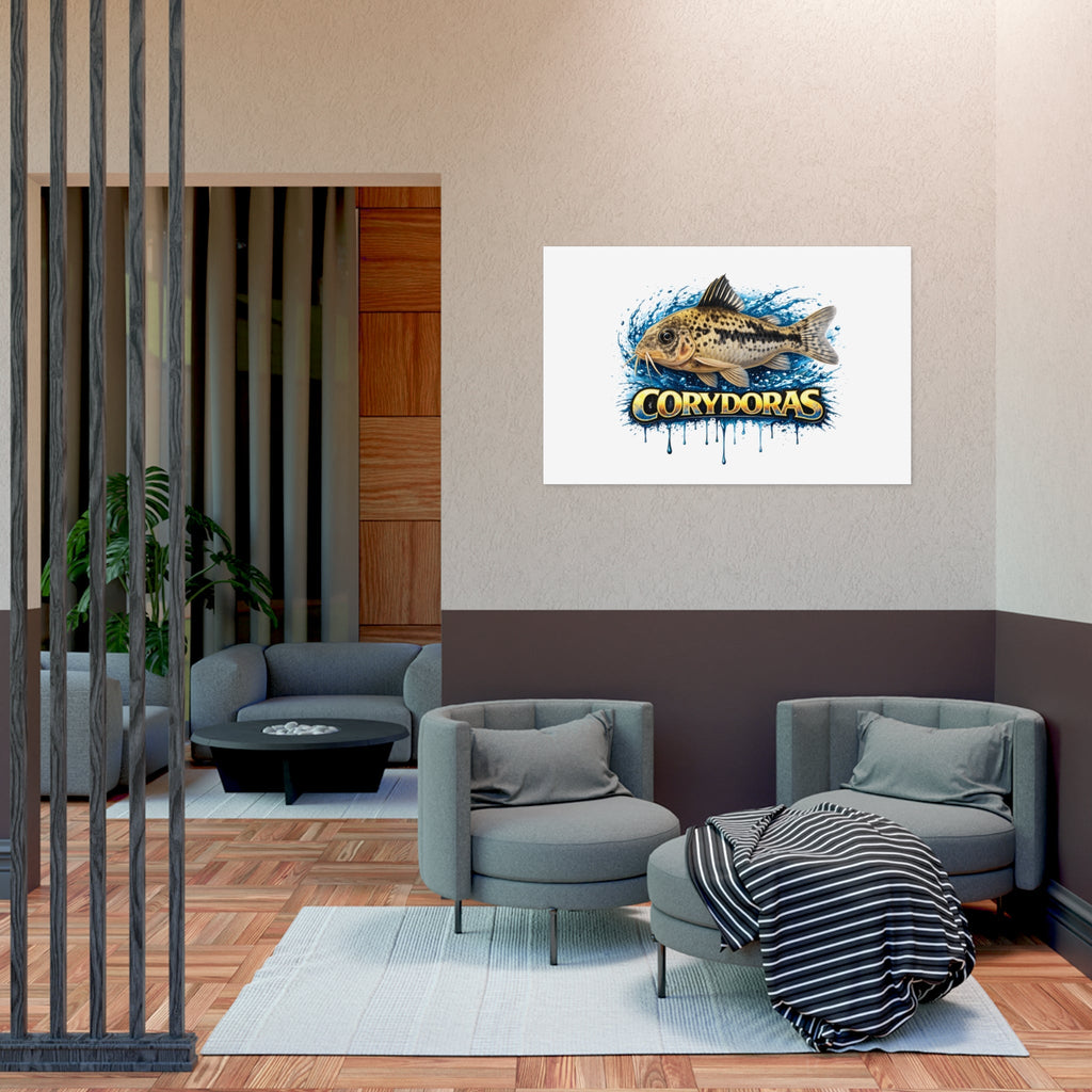 Corydoras Fish Poster — Freshwater Aquarium Art Print