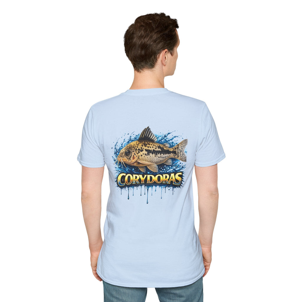 Corydoras Fish T-Shirt — Aquarium Catfish Tee with Splash Graphic