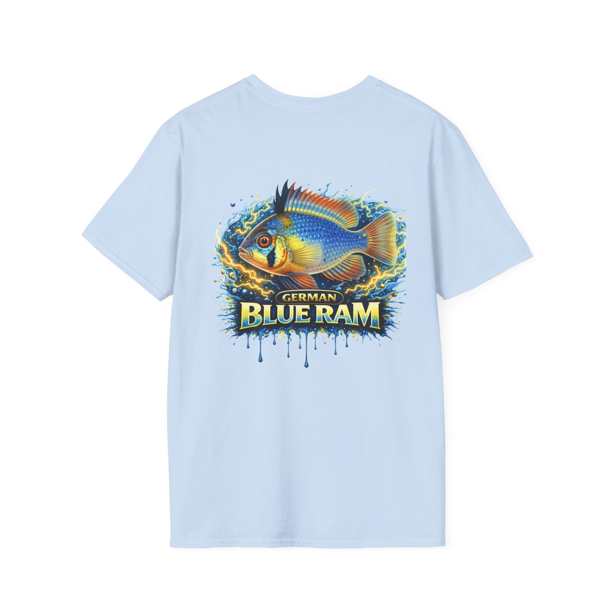 German Blue Ram Fish T-Shirt — Colorful Aquarium Cichlid Tee