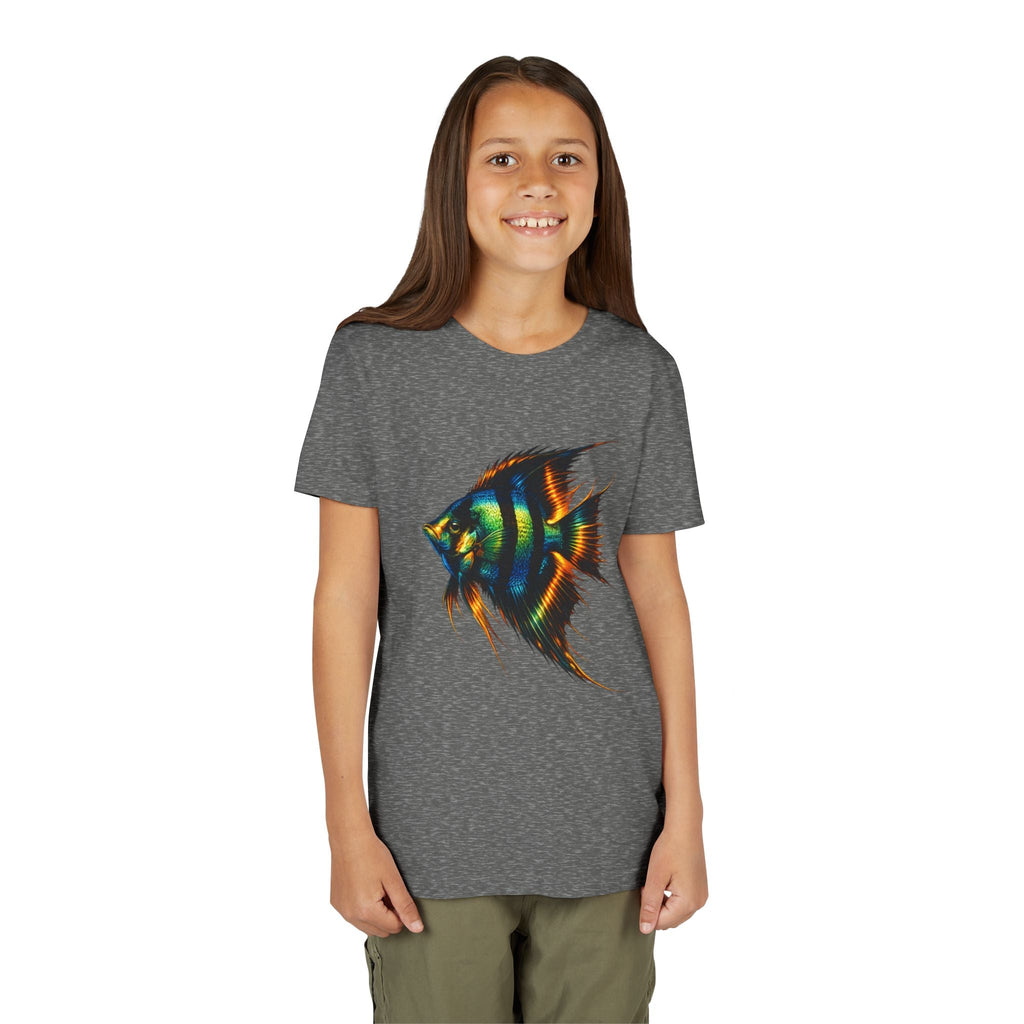 Angelfish Youth Tee – Colorful Aquarium Fish Graphic Shirt for Kids