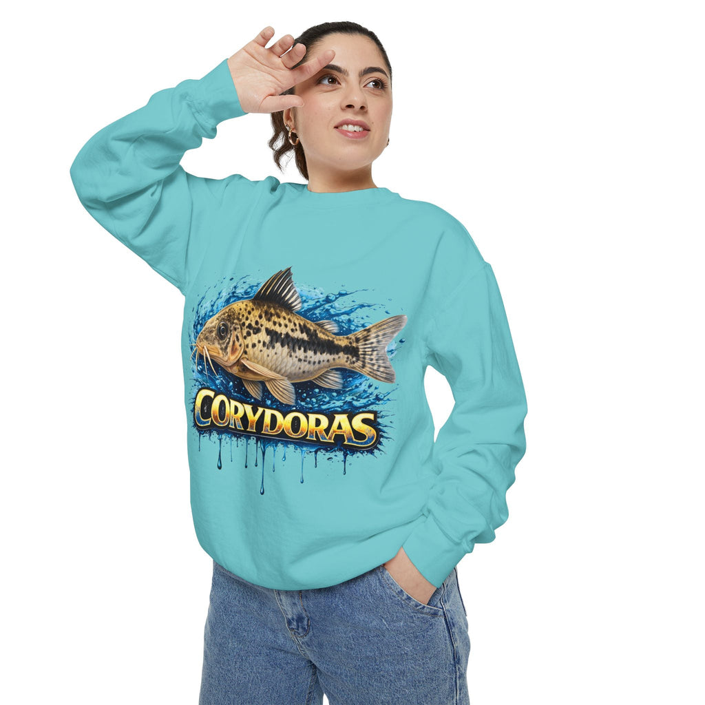 Corydoras Fish Sweatshirt — Aquatic Aquarium Catfish Graphic Crewneck