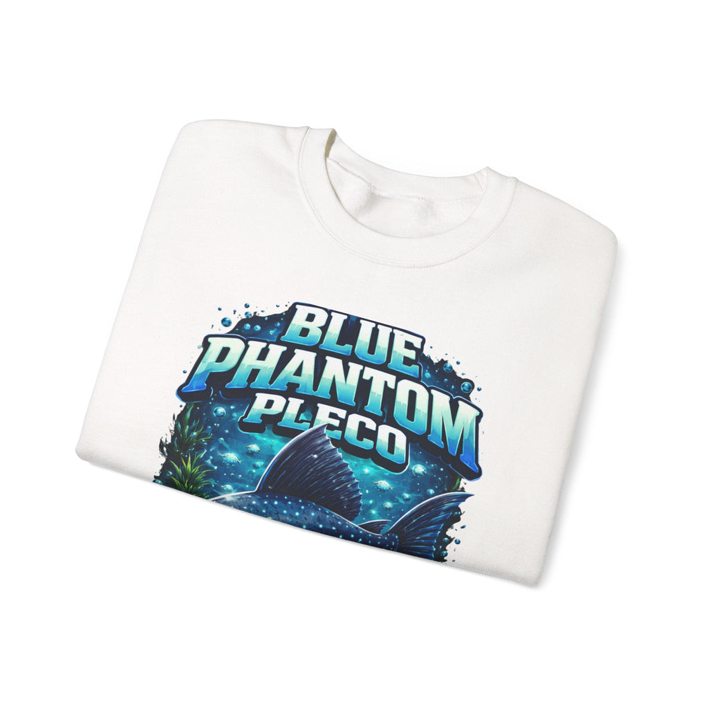 Blue Phantom Pleco Crewneck Sweatshirt – Aquatic Fish Graphic Pullover