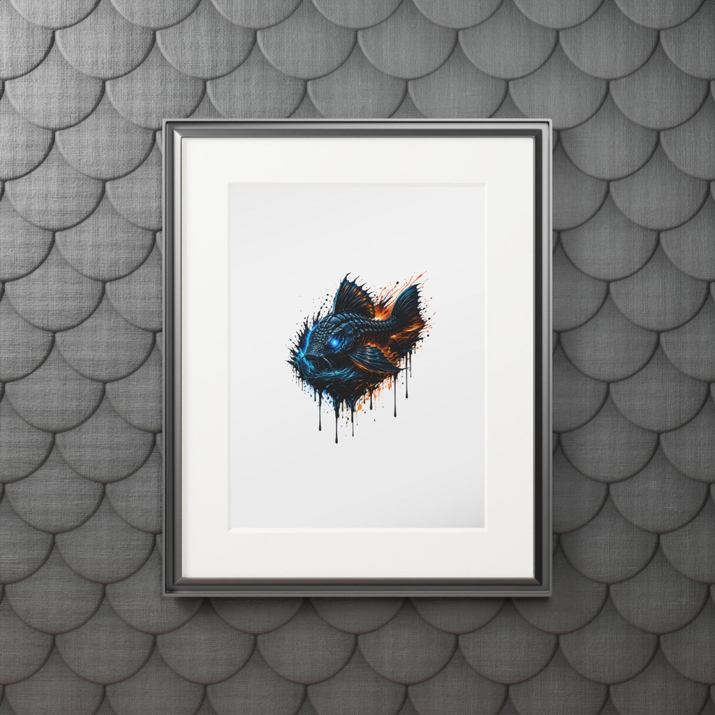 Armored Pleco – Premium "Deep Glow" Mounted Fine Art Print