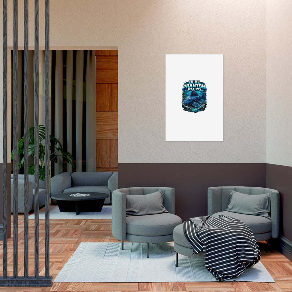 Blue Phantom Pleco L-128 – Premium Uncoated Matte Poster