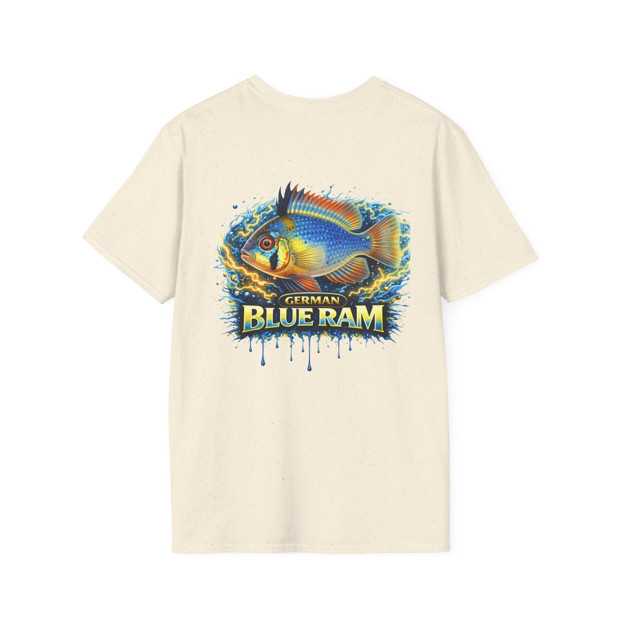 German Blue Ram Fish T-Shirt — Colorful Aquarium Cichlid Tee