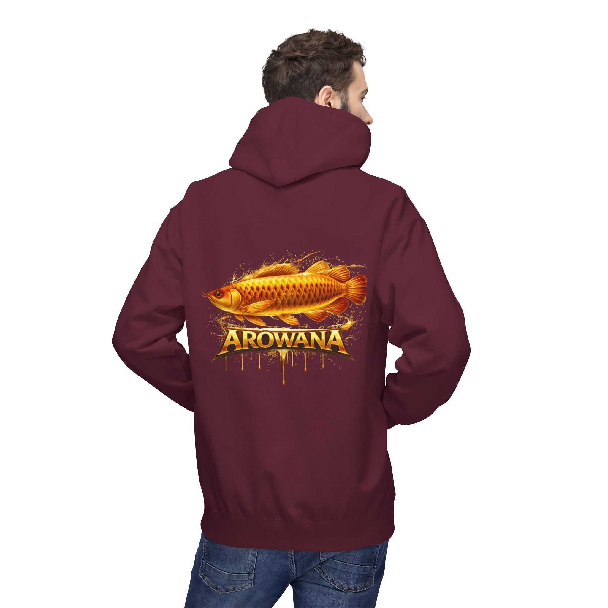Arowana Fish Graphic Hoodie – Golden Arowana Design