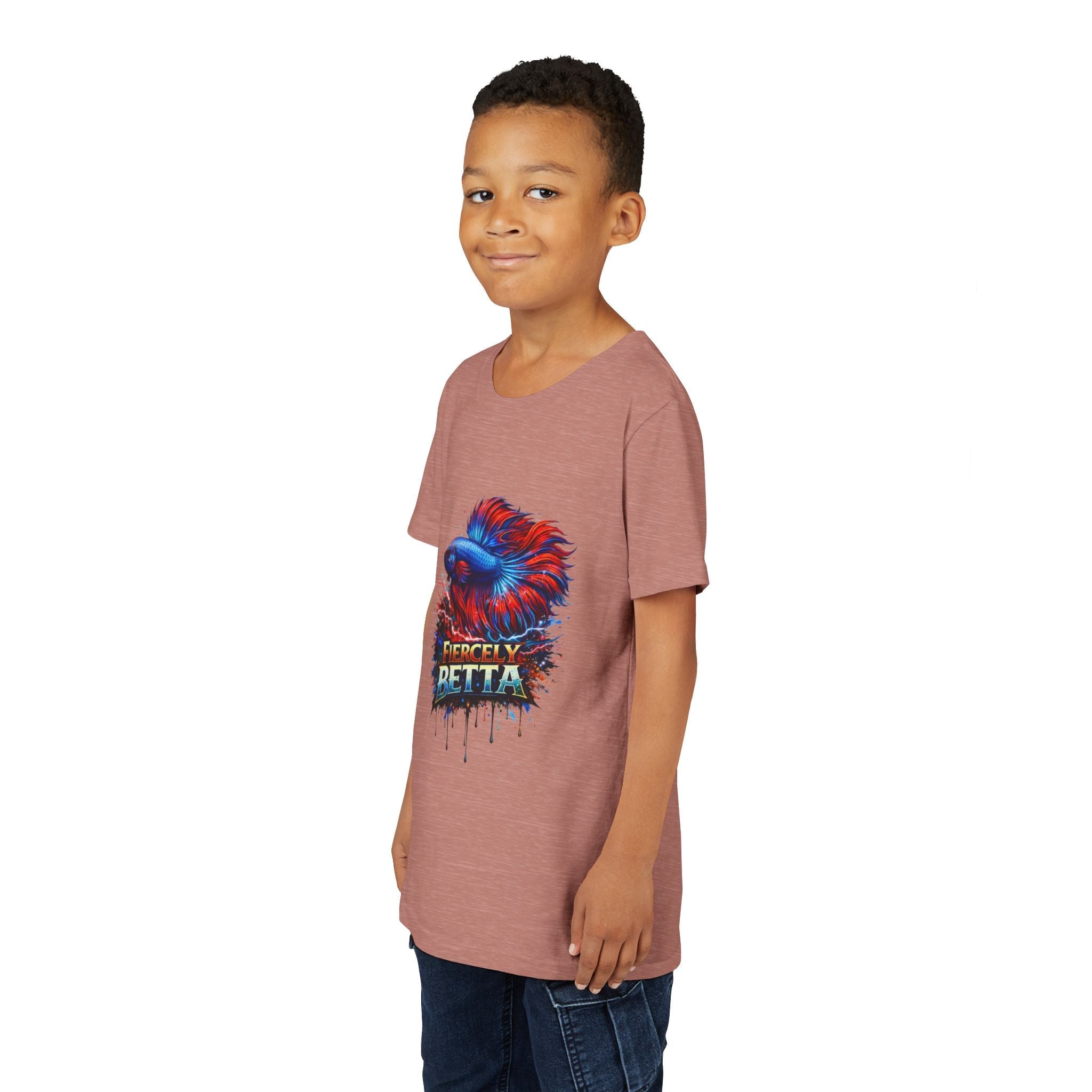 Fiercely Betta Youth Tee - Colorful Betta Fish Graphic Shirt
