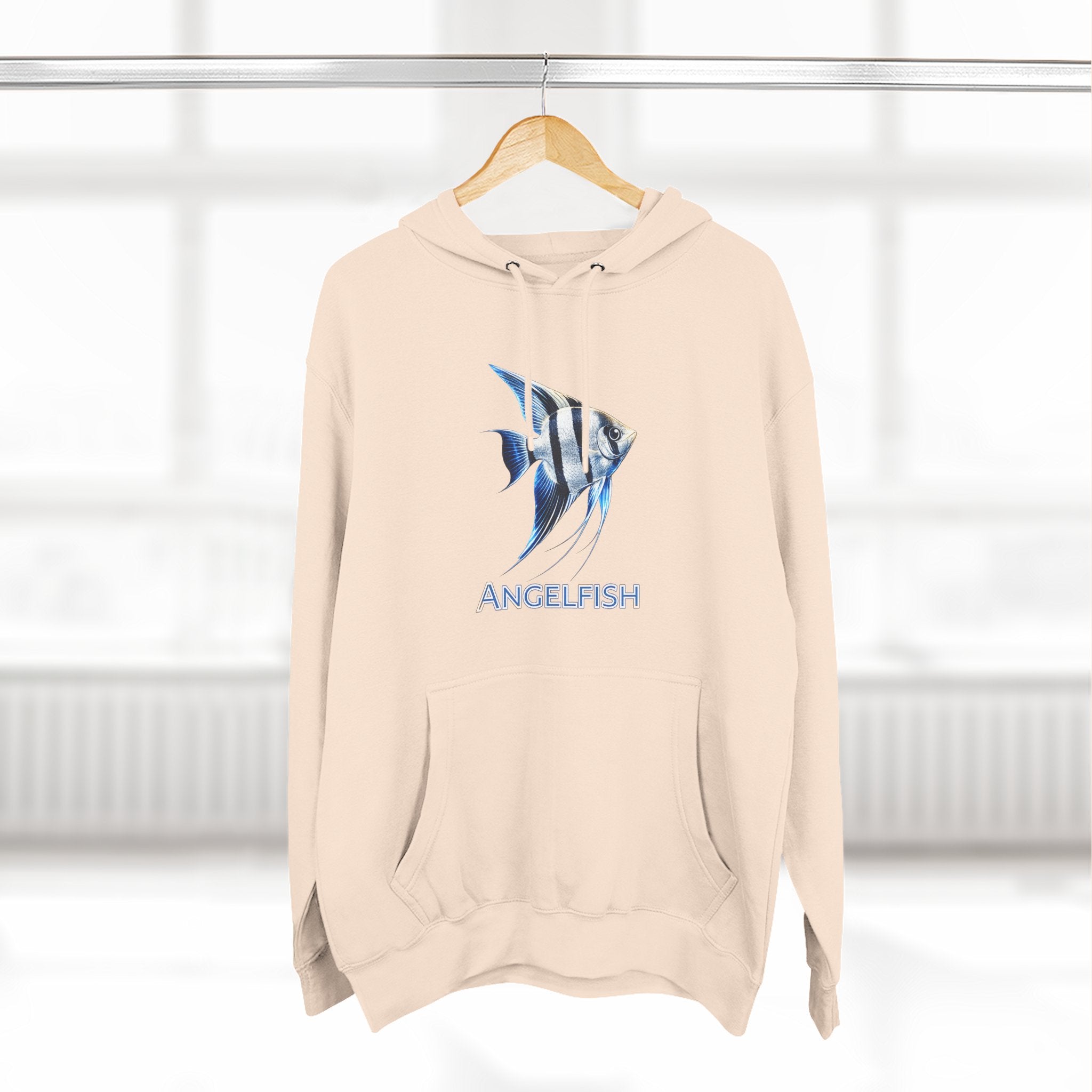 Angelfish Graphic Hoodie — Blue Aquarium Fish Pullover