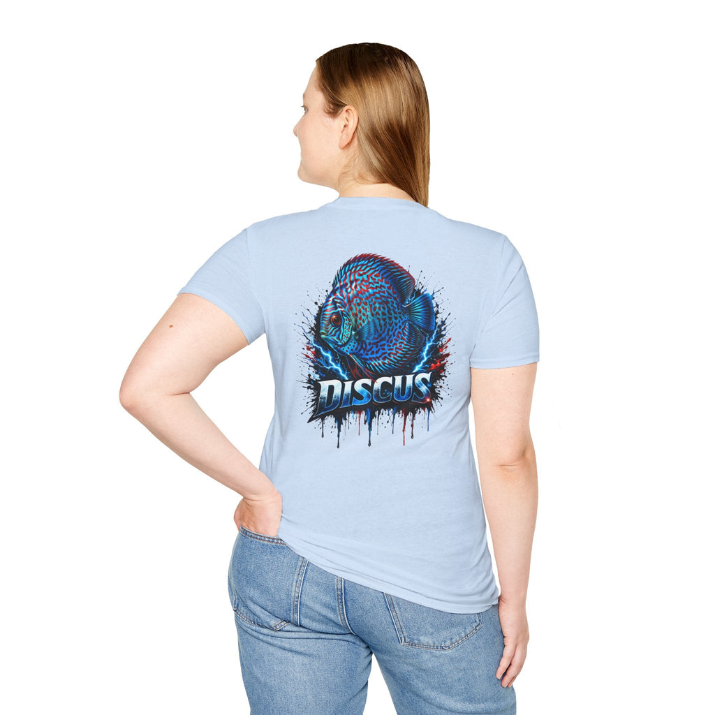 Electric Discus Fish T-Shirt - King of the Aquarium Lightning Art