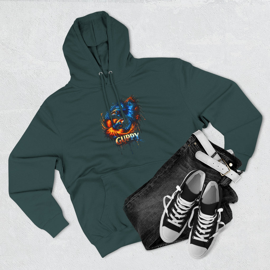 Fire & Ice Guppy – Premium Three-Panel Fleece Hoodie