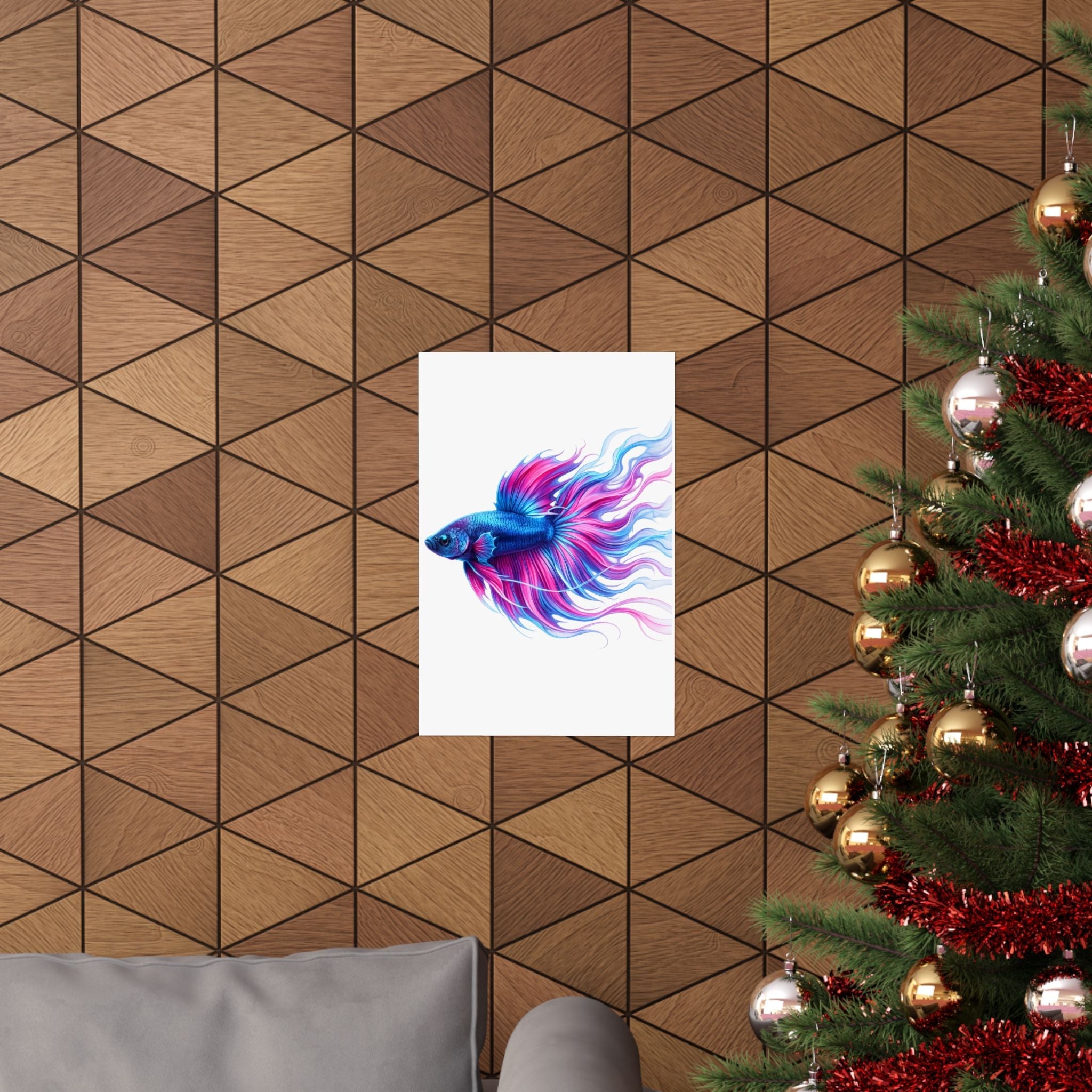 Electric Paint Betta Art Poster