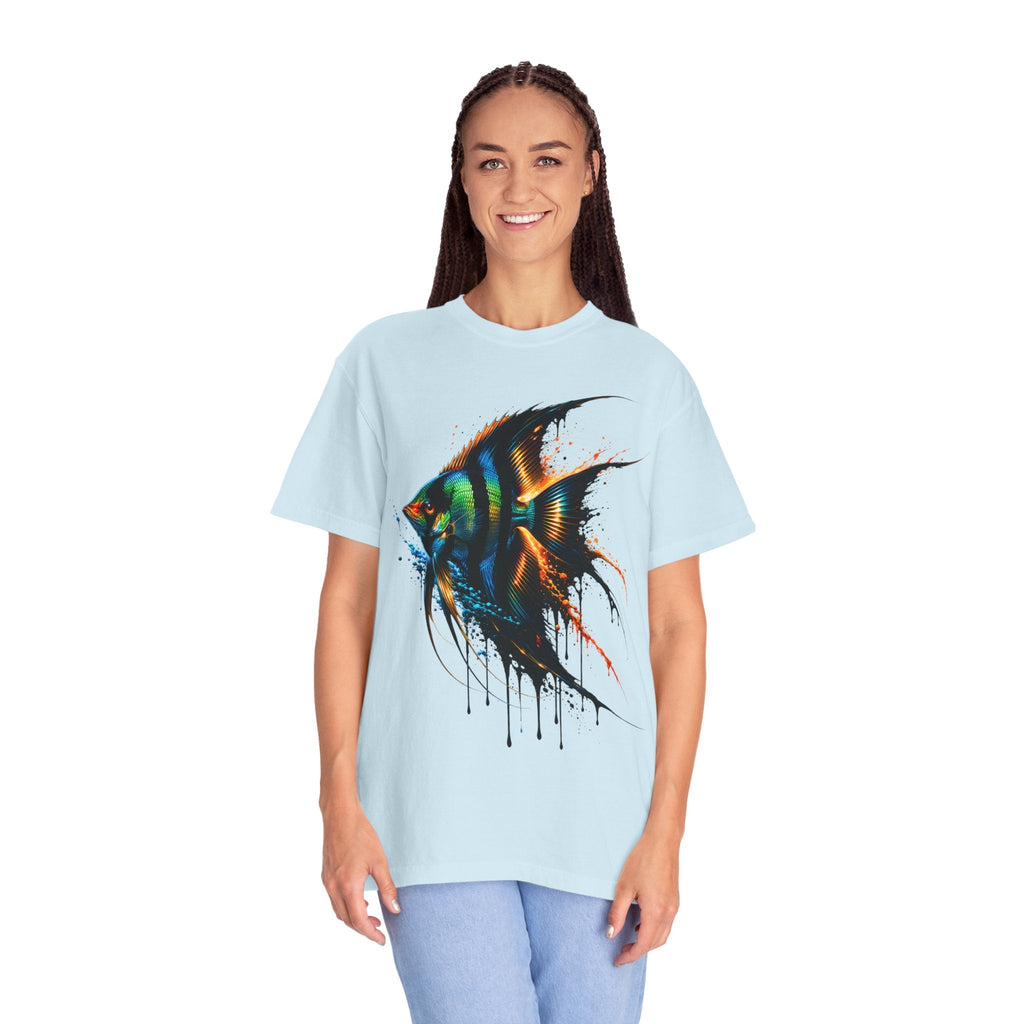 Vibrant Drip Angelfish Graphic Tee