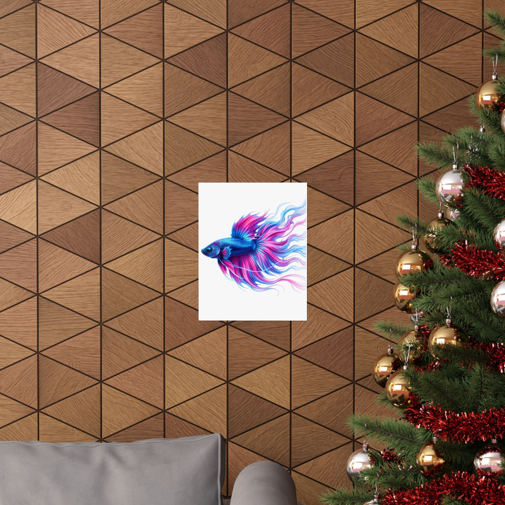 Electric Paint Betta Art Poster