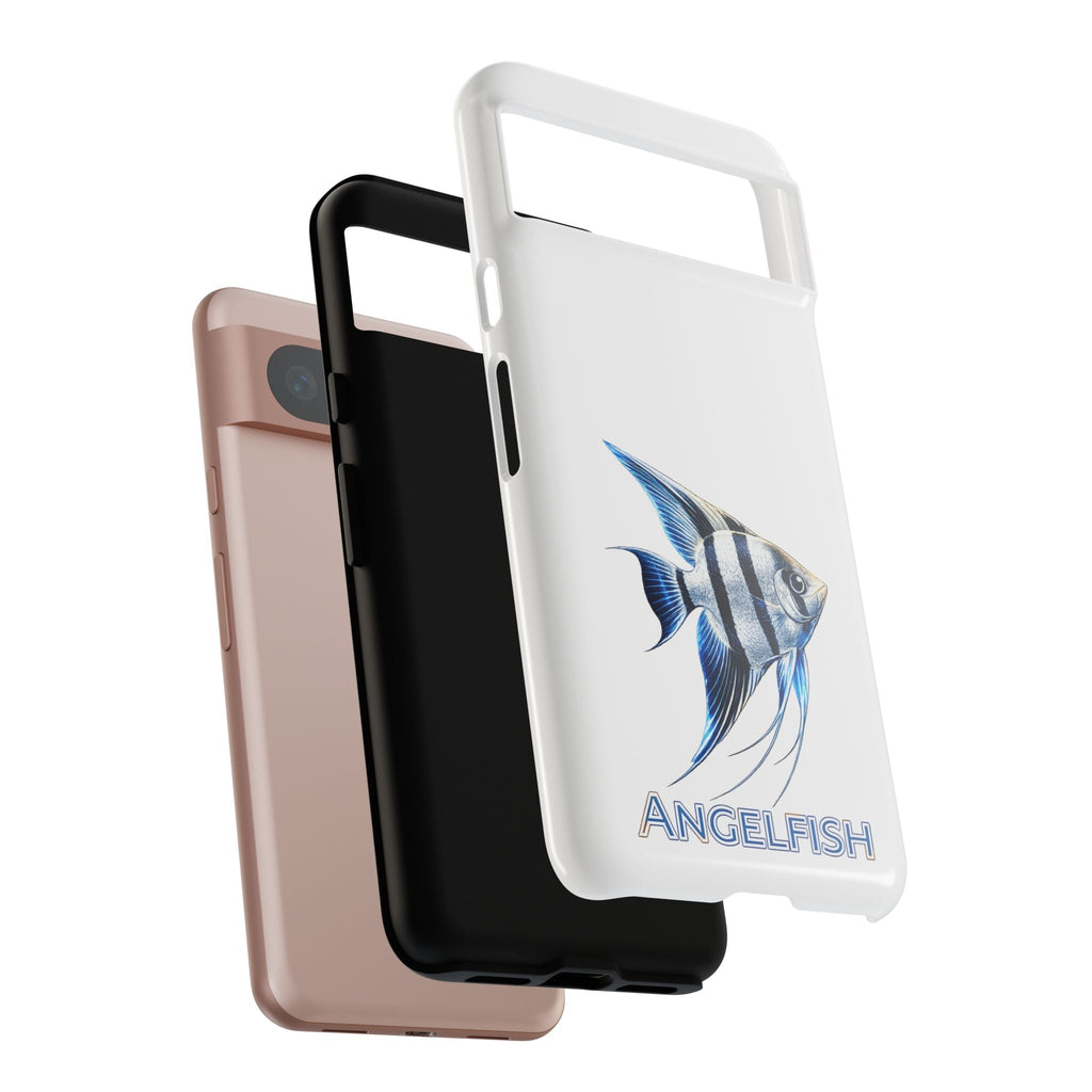 Angelfish Tough Phone Case – Durable Protective Case with Blue Tropical Fish Design