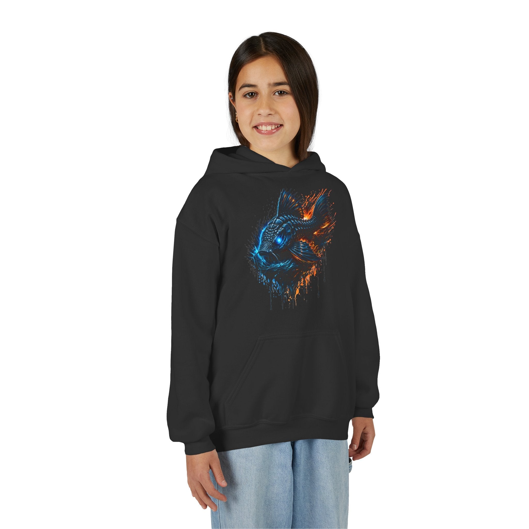 Armored Pleco L-185 – Youth Premium Hooded Sweatshirt