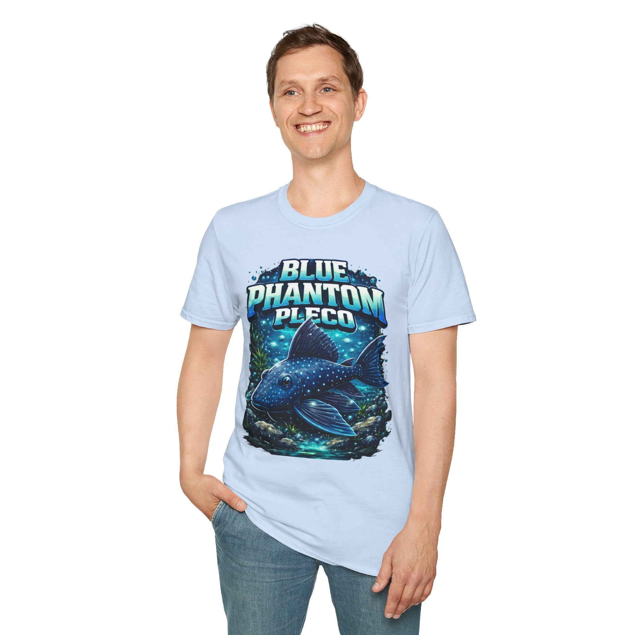 Blue Phantom Pleco T-Shirt — Graphic Aquarium Fish Tee